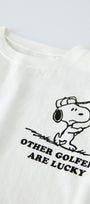 Other Golfers Are Lucky Yazılı Snoppy Tasarım Baskılı Beyaz Çocuk T-Shirt 