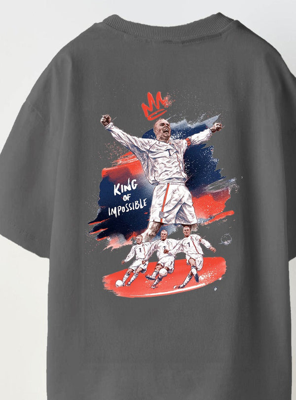 I Can Do All Thıngs Yazılı Futbol Tasarım Baskılı Füme Çocuk T-shirt