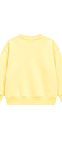 Erkek Çocuk Oversize Sweatshirt Basic Sarı – Bisiklet yaka, 3 iplik şardonlu polar