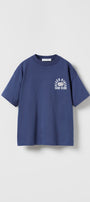Beach Vıbes Surf Club Yazılı Ters S Tasarım Baskılı Lacivert Çocuk T-Shirt