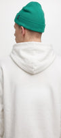Erkek Oversize Sweatshirt Hoodie Shark Hello Beyaz – Kapüşonlu, 3 İplik Polar, Kanguru Cepli