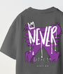 Never Let Me Go Yazılı Baskılı Füme Çocuk T-shirt