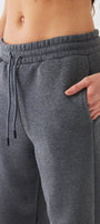 Oversize Unisex Eşofman Altı Füme Melanj – 3 İplik Şardonlu, Paça-Bel Lastikli, Cepli, Rahat Kesim