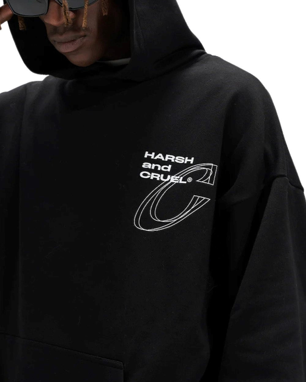 Kapüşonlu İçi Polar Van Gogh Oil Baskılı Siyah Unisex Hoodie Sweatshirt