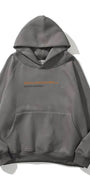 Kapüşonlu İçi Polar Art Work Heykel Baskılı Füme Unisex Hoodie Sweatshirt