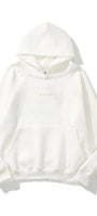 Kapüşonlu İçi Polar Black Rose Baskılı Beyaz Unisex Hoodie Sweatshirt