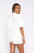 White Fox Beyaz Kadın Capsule 09 Rodeo Crew Yazılı Bisiklet Yaka T-shirt