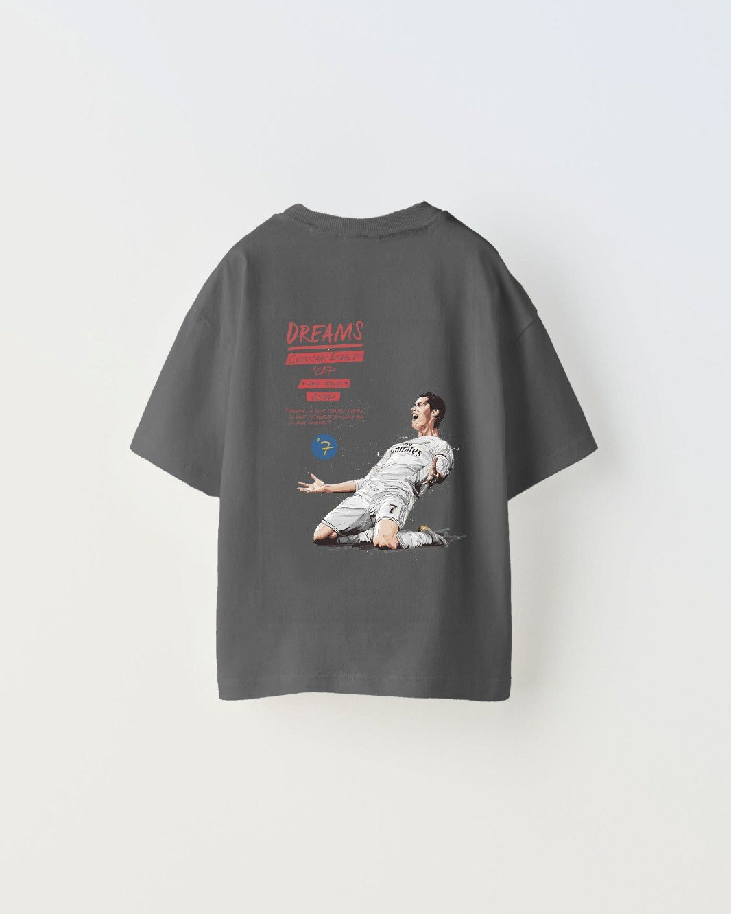 Bring Your Game Yazılı Futbol Tasarım Baskılı Füme Çocuk T-shirt
