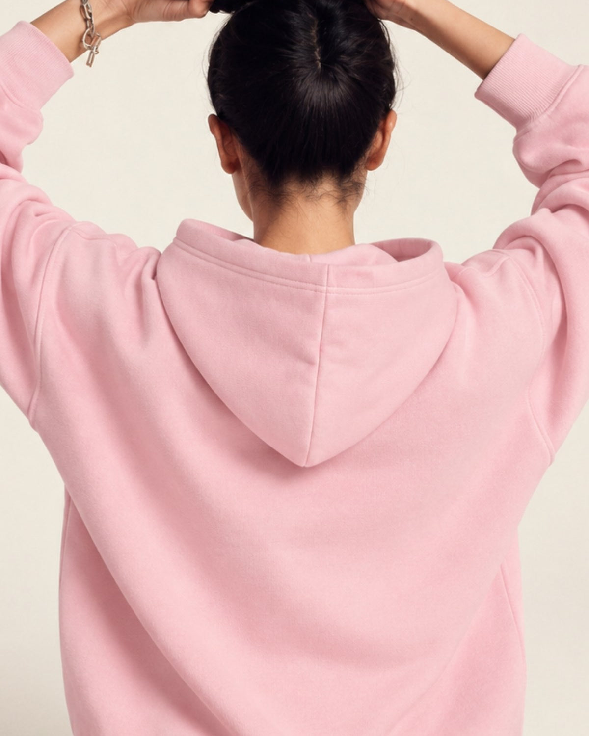 Kadın Oversize Hoodie 90’s Girl Baskılı Pembe – Kapüşonlu, Kanguru Cepli, 3 İplik Polar