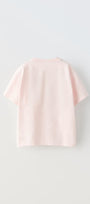 Check Mate Yazılı Satranç Çizgi Tasarım Baskılı Pembe Çocuk T-Shirt