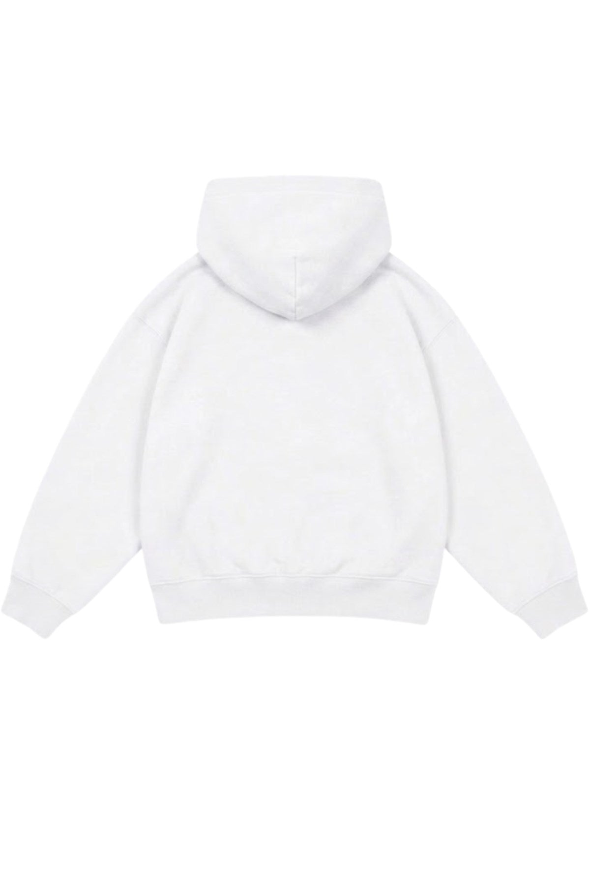 Kız Çocuk Oversize Hoodie Love Mount Baskılı Beyaz – Kapüşonlu, Cepli, 3 İplik Polar