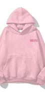 Kapüşonlu İçi Polar Pembe Nirvana Baskılı Pembe Unisex Hoodie Sweatshirt