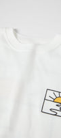  Sea Breeze Sunny Day California Yazılı Güneş Tasarım Baskılı Beyaz Çocuk T-Shirt