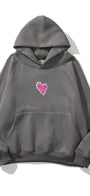 Kapüşonlu İçi Polar No Fear Baskılı Füme Unisex Oversize Hoodie Sweatshirt