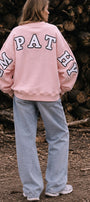 Kadın Oversize Sweatshirt Empathy 3D Baskılı Pembe – Bisiklet Yaka, 3 İplik Şardonlu Polar