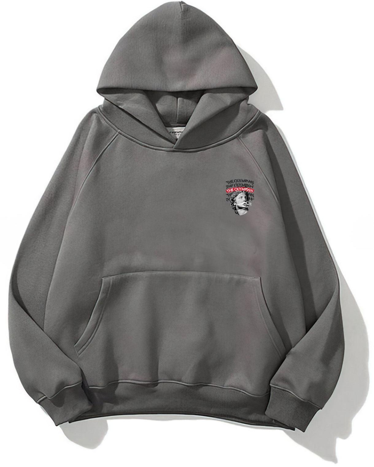 Kapüşonlu İçi Polar The Olympian Baskılı Füme Unisex Hoodie Sweatshirt