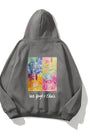 Kapüşonlu İçi Polar Van Gogh's Chair Baskılı Füme Unisex Hoodie Sweatshirt