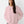 Vogue Yazı Baskılı Bisiklet Yaka İçi Polar Oversize Kesim Unisex Pembe Sweatshirt