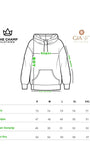 İndigo Unisex Yüksek Baskılı Kapüşonlu Kanguru Cepli Oversize Hoodie