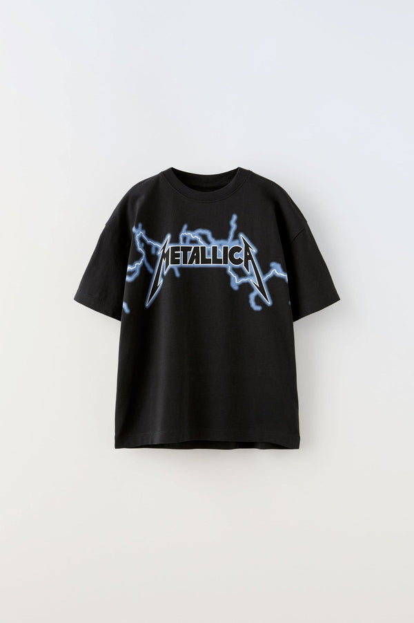 Metallica Yazılı Siyah Erkek Çocuk T-Shirt