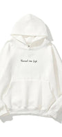 Kapüşonlu İçi Polar Vincent Van Gogh Baskılı Beyaz Unisex Hoodie Sweatshirt