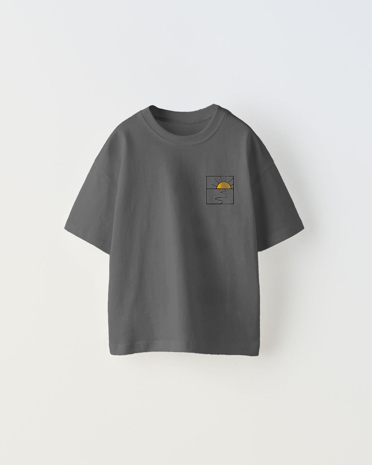 Sea Breeze Sunny Day California Yazılı Güneş Tasarım Baskılı Füme Çocuk T-Shirt