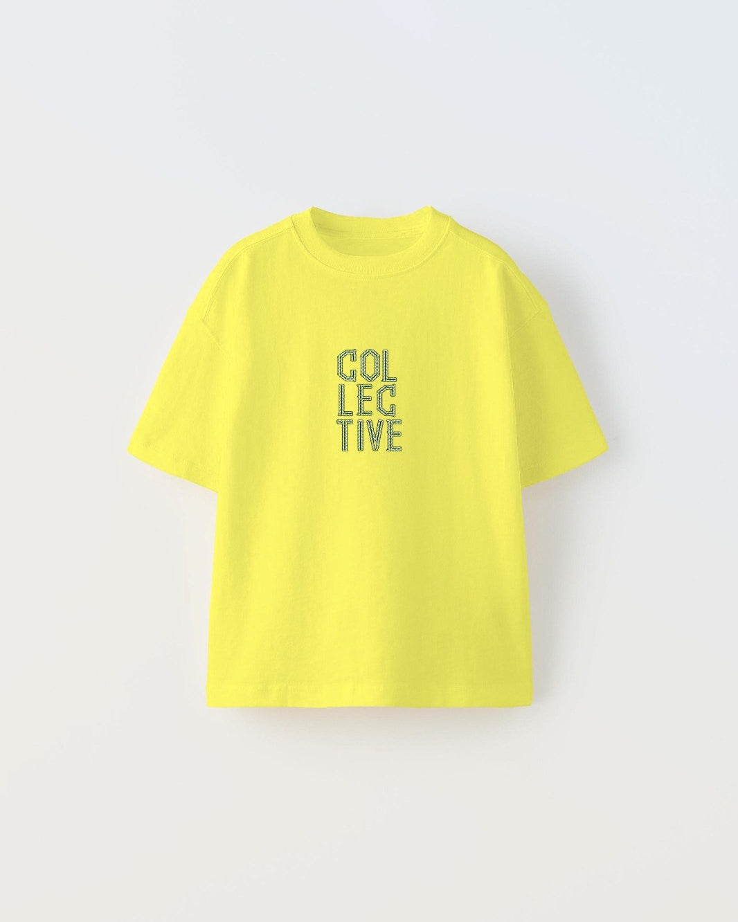 Collective Fly Knıt Yazılı Futbol Tasarım Baskılı Sarı Çocuk T-shirt