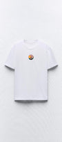 Yoga Art Manzara Tasarım Baskılı Beyaz Kadın T-shirt