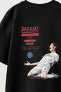 Bring Your Game Yazılı Futbol Tasarım Baskılı Siyah Çocuk T-shirt