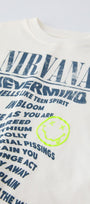 Nirvana Yazılı Smile Baskılı Beyaz Çocuk T-shirt 