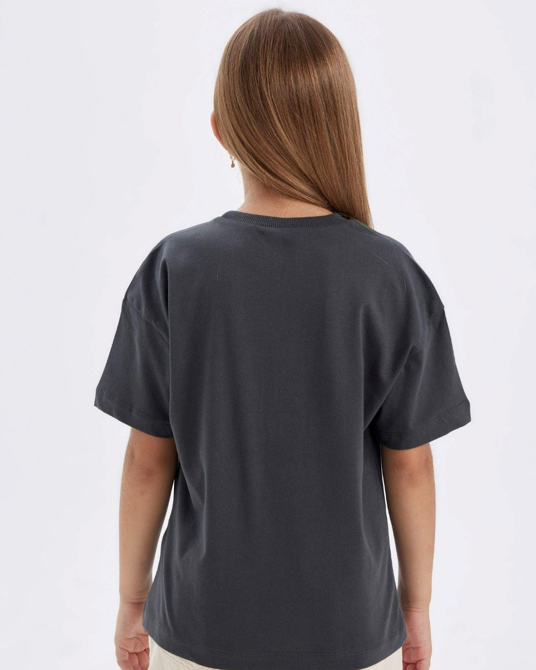 Extra Fun Yazılı Alevli Kalp Tasarım Baskılı Gri Çocuk T-Shirt