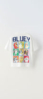 Bluey Yazılı Bluey Bingo Baskılı Beyaz Erkek Çocuk T-shirt 