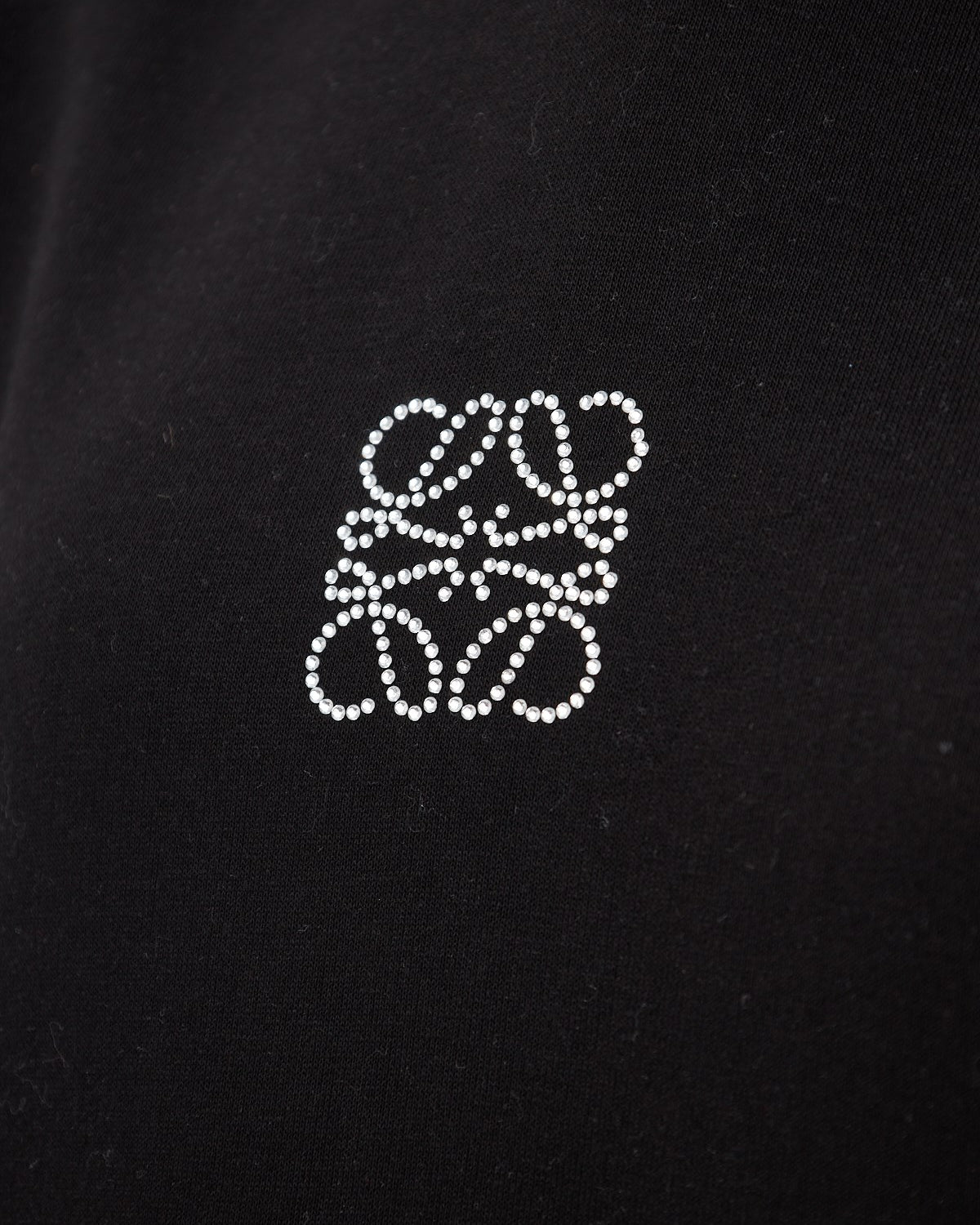 Kapüşonlu İçi Polar Taş Baskılı Siyah Oversize Hoodie Sweatshirt
