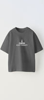 Chess is My Therapy Yazılı Satranç Şah Tasarım Baskılı Füme Çocuk T-Shirt