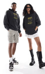 Kapüşonlu İçi Polar Nirvana Nevermind Yazı Baskılı Füme Oversize Hoodie Sweatshirt
