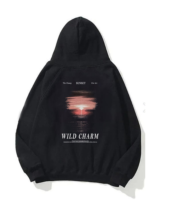 Wild Charm Baskılı Unisex Oversize Sweatshirt