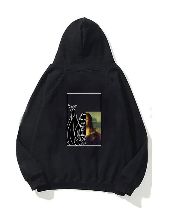 Mona Lisa Baskılı Unisex Oversize Sweatshirt