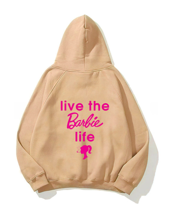 Live The Barbie Life Baskılı Kadın Oversize Sweatshirt